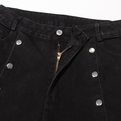 Jeans Talle Alto Irregular con Botones Desmontables - Image 41