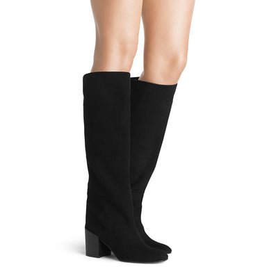 Botas Hasta la Rodilla con Tacón Grueso y Punta Redonda - Image 3