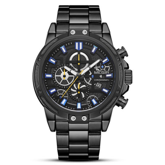Reloj Deportivo Cronógrafo Acero Inoxidable Luminoso Hombre