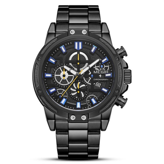 Reloj Deportivo Cronógrafo Acero Inoxidable Luminoso Hombre