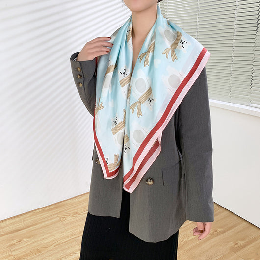 Pañuelos de Seda Estampados para Mujer - Hijab Versátil - Image 22
