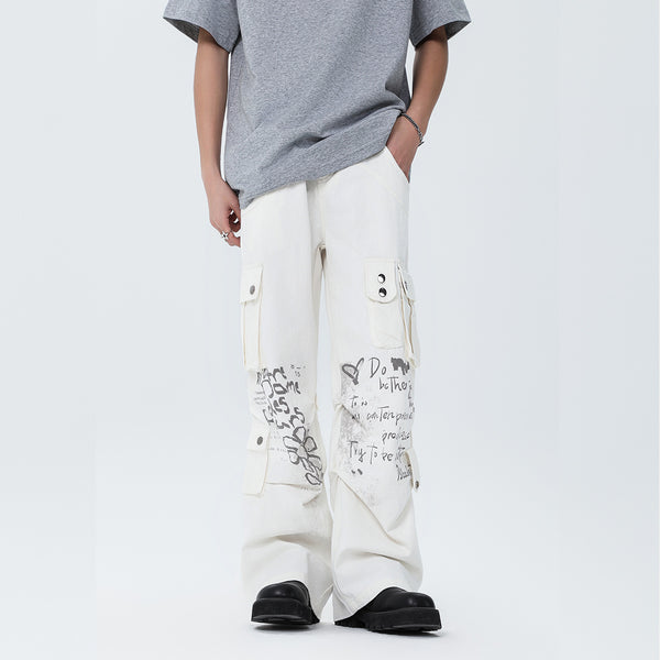 Overol Recto Blanco para Hombre - Diseño Minimalista Moda Americana
