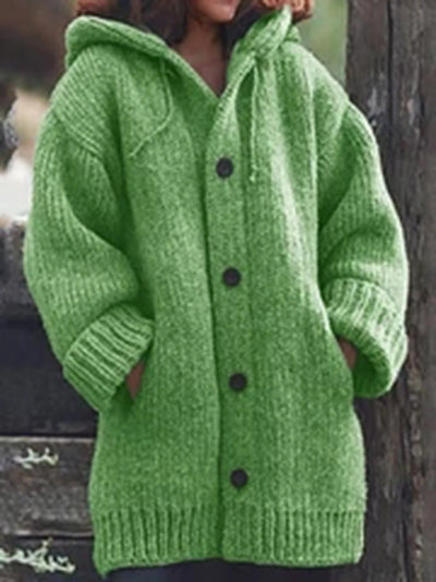 Cardigan Sudadera con Capucha de Largo Medio - Image 24