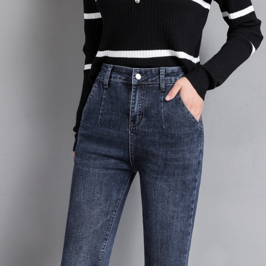 Jeans Bootcut Cintura Alta Suelta con Pierna Recta Versátil - Image 7