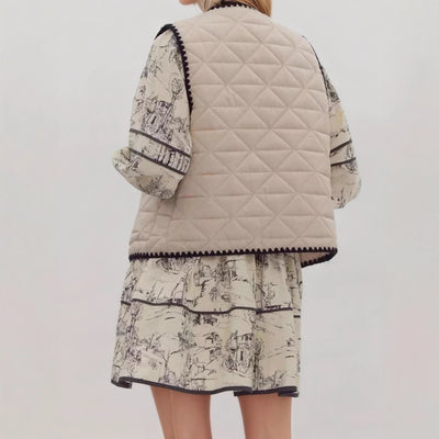 Chaleco Acolchado de Algodón para Mujer - Diseño Elegante Otoño Invierno - Image 3