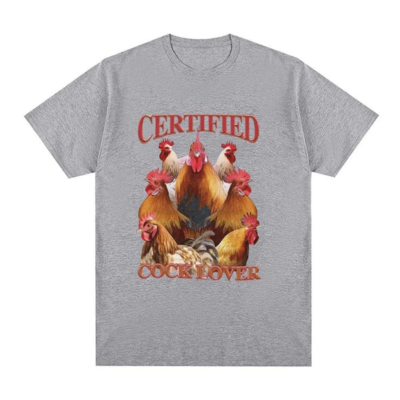 Playera Divertida para Mujer con Meme de Pollo Enamorado