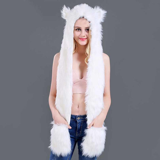 Conjunto Infantil 3 en 1: Gorro, Bufanda y Guantes con Diseño Animal de Peluche - Image 24