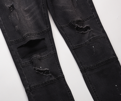 Pantalones Elásticos Rotos con Cintura Ajustable - Image 9