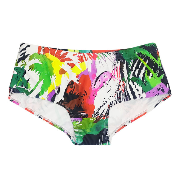 Shorts de Baño Hombre Estampado Tropical Coco con Salpicaduras de Color - Image 3