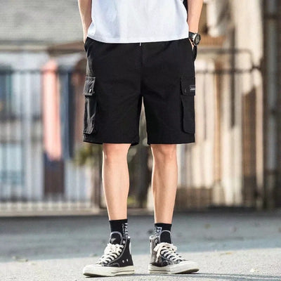 Pantalones Cortos Overol Hombre - Estilo Casual Suelto Multibolsillo Talla Grande - Image 5