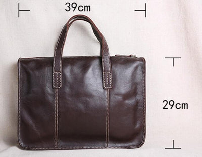 Maletín Ejecutivo de Cuero Vintage - Bolsa para Laptop Estilo Clásico - Image 7
