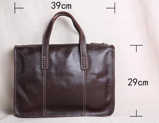 Maletín Ejecutivo de Cuero Vintage - Bolsa para Laptop Estilo Clásico - Image 7