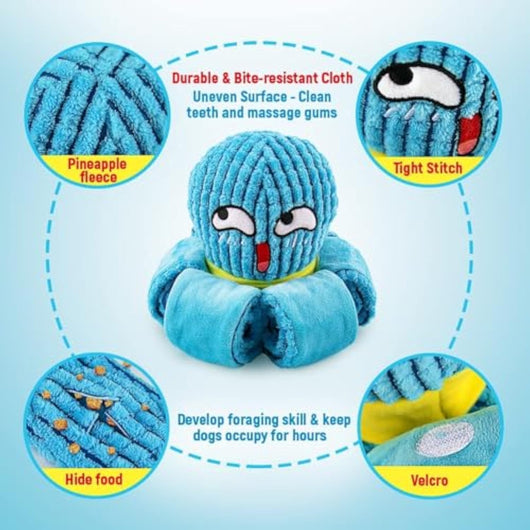 Juguete Interactivo Pulpo para Perros - Peluche con Texturas y Sonidos Crujientes - Image 3