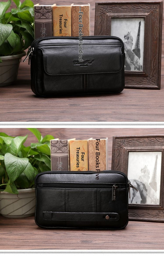 Cartera Clutch de Cuero Genuino Primera Capa para Hombre - Image 17