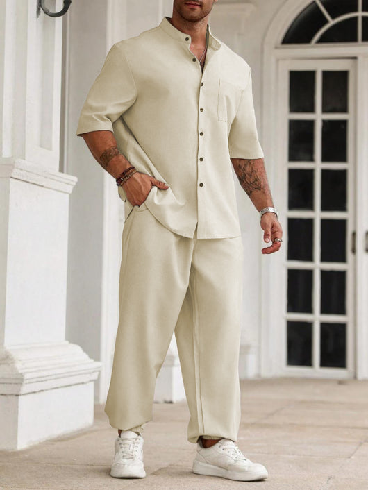 Pantalones Cortos Casuales de Algodón y Lino para Hombre - Image 18