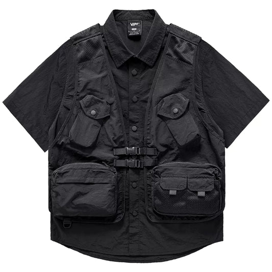 Camisa Suelta Casual de Manga Corta para Hombre