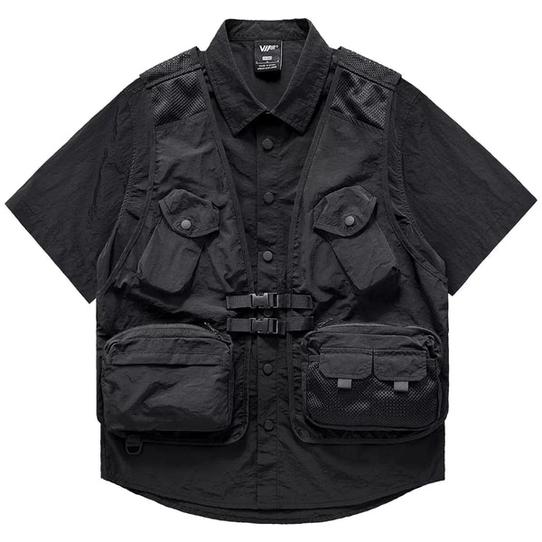 Camisa Suelta Casual de Manga Corta para Hombre
