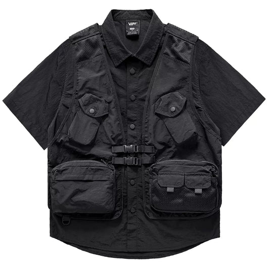 Camisa Suelta Casual de Manga Corta para Hombre