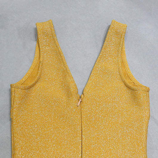 Jumpsuit de Fiesta Dorado con Flecos y Brillo - Image 12