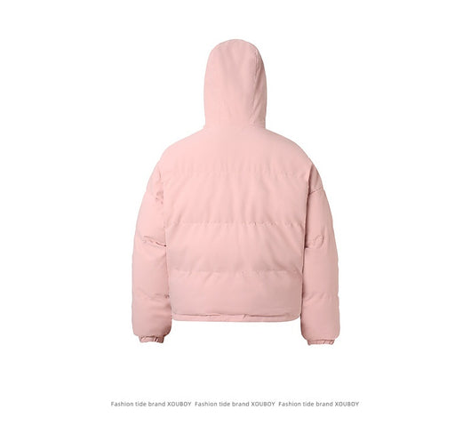 Chamarra Hoodie de Algodón Liso Estilo Americano - Image 18