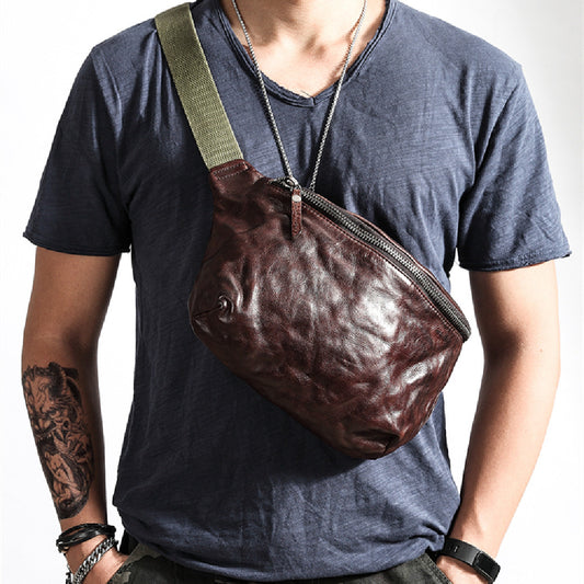 Bolsa Bandolera de Cuero Retro para Hombre