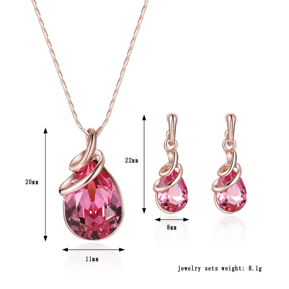 Conjunto de Joyas de Aleación con Gemas