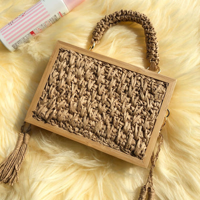 Bolsa de Paja con Marco de Madera - Image 8