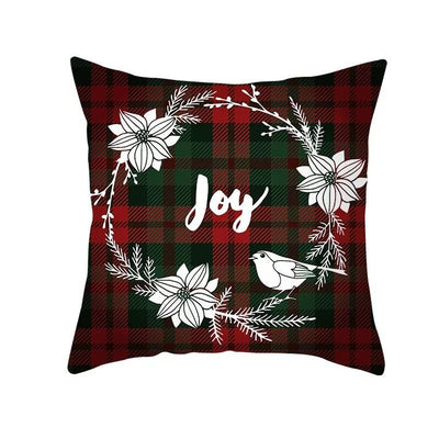Funda de Almohada Navideña Cuadros Rojo Clásico - Image 21