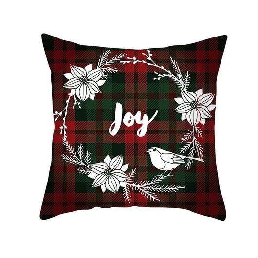 Funda de Almohada Navideña Cuadros Rojo Clásico - Image 21