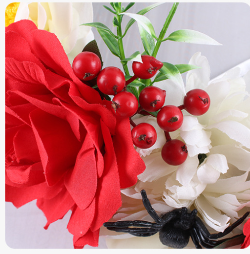 Diadema de Rosas de Simulación para Fiestas de Halloween y Navidad - Image 11