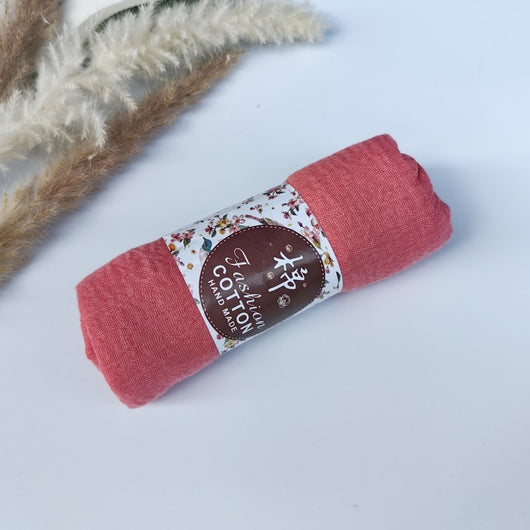 Pañuelo de Algodón y Lino Arrugado Monocromático - Image 14
