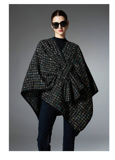 Chal Navideño de Lentejuelas Multicolor para Mujer - Image 19