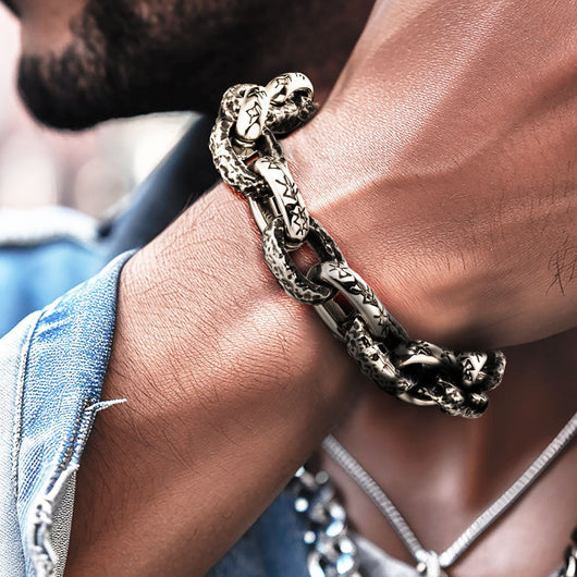 Pulsera Titanio Estilo Retro para Hombre - Image 3