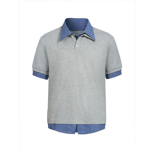 Playera Suelta a Rayas con Efecto Dos Piezas - Manga Corta Versátil - Image 16