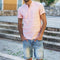 Camisa de Manga Corta en Algodón y Lino para Hombre
