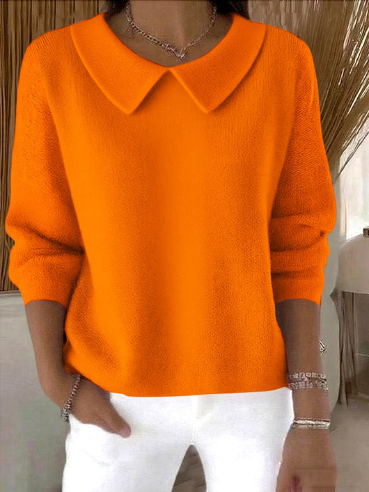 Blusa Suelta Casual de Manga Larga en Colores Lisos - Image 17