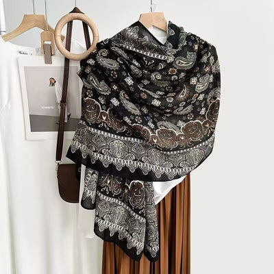 Foulard de Algodón y Lino Ligero - Pareo Sedoso Protección Solar para Playa y Viajes - Image 29