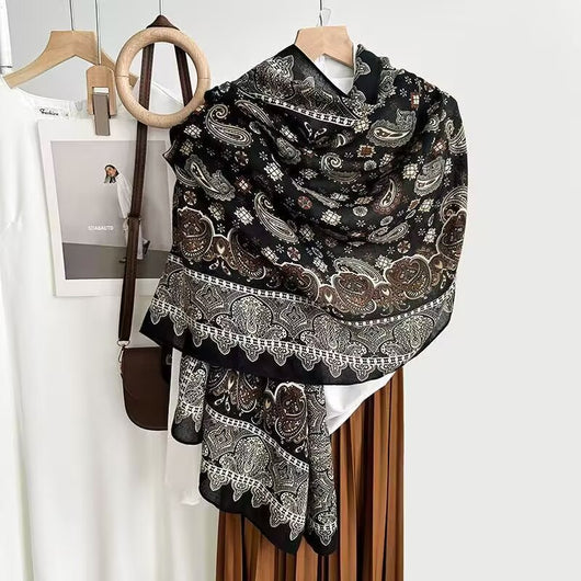 Foulard de Algodón y Lino Ligero - Pareo Sedoso Protección Solar para Playa y Viajes - Image 29