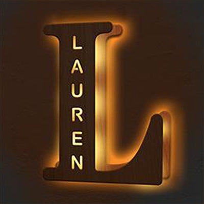 Lámpara Personalizada con Letras Iluminadas - Image 13