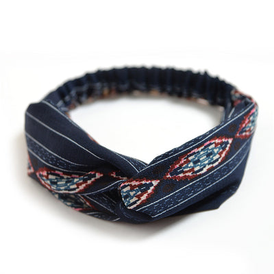 Diadema Bohemia Elástica de Gasa Cruzada para Mujer - Image 3