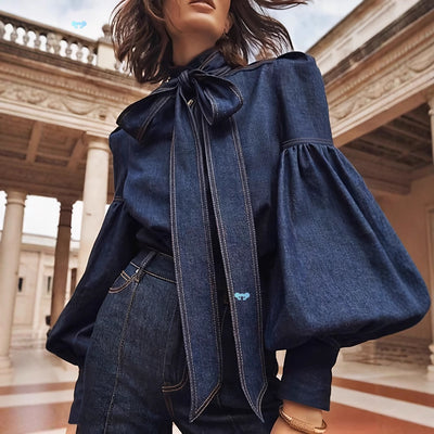 Suéter Cuello Alto con Moño Elegante para Mujer