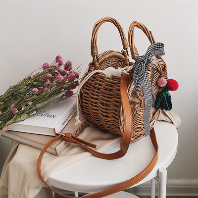 Bolso Bandolera de Mimbre Tejido - Elegancia Artesanal en un Solo Hombro - Image 18
