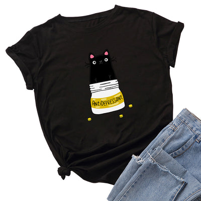 Camiseta Básica Mujer Cuello Redondo Manga Corta 100% Algodón
