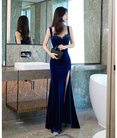 Vestido de Noche Envolvente con Encaje Terciopelo - Image 15
