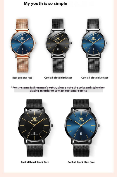 Reloj de Pareja Elegante Unisex con Movimiento de Cuarzo - Image 22