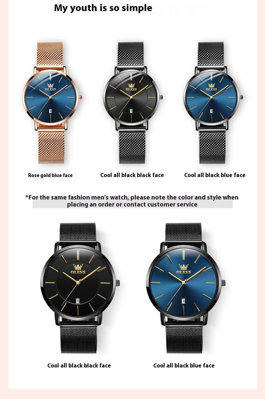 Reloj de Pareja Elegante Unisex con Movimiento de Cuarzo - Image 22