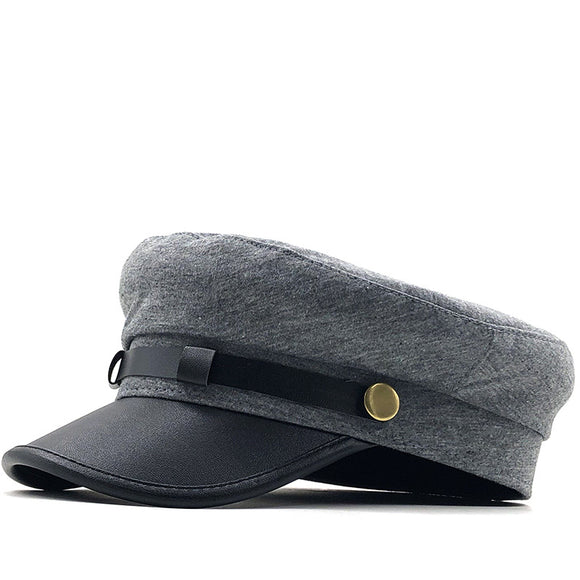 Boina Vintage Británica de Cuero PU para Hombre