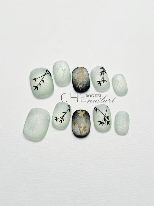 Uñas Postizas Cuadradas Cortas - Diseño Manicura de Verano - Image 8