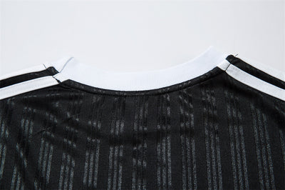 Playera Holgada de Rayas con Letras Europeas y Americanas - Manga Larga para Hombre - Image 18