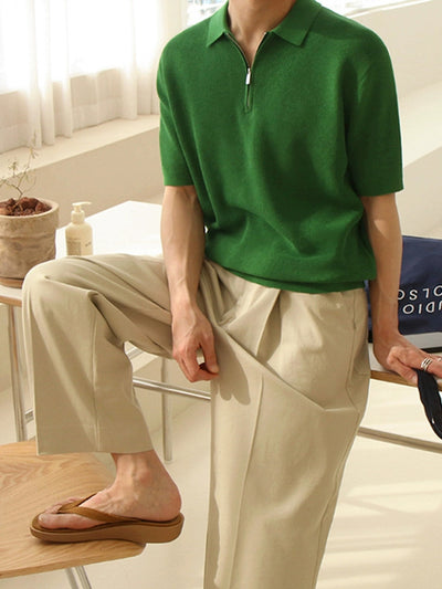 Polo Manga Corta con Cierre Half Zip para Hombre - Image 14